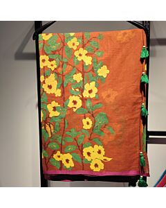 Golden Bloom Saree