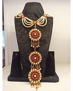 Royal Pearl Cascade Necklace Set