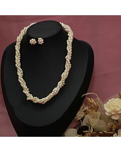 Ivory Twist Quad-Strand Pearl Set
