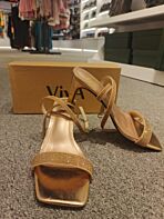 Glimmer Gold Strappy Heels