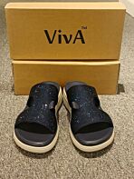 Navy Sparkle Slip-ons