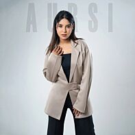 Beige Hip Coverage Blazer