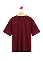 Solid Maroon Drop Shoulder