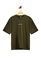 Solid Olive Drop Shoulder