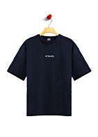 Solid Navy Drop Shoulder