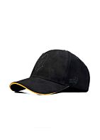 HEAD GEAR BLACK SUPER SUEDE SANDWICH CAP