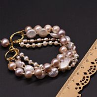 Blossom Charm Pink Pearl Necklace Set
