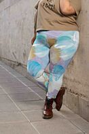 Tropic Vibe Printed Workout Leggings – High-Waisted, Stretchable & Stylish