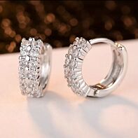 "Earring-ST-925 WT- 4A 1R"