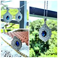 "Jewellery Set-ST-925 WT- 1V 1A 4R"