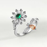 "Finger Ring-ST-925 WT-4A 5R"