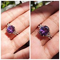 "Finger Ring-ST-925 WT-3A 3R "