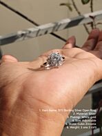 "Finger Ring-ST-925 WT-3A 5R"