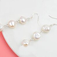 Elegance in Motion Natural Baroque Pearl Earrings