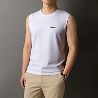 Men’s White TankTop – Activewear & Casual Wear