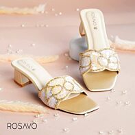 Zayra Gold Embellished Heel