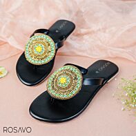 Elora Beaded Flat Sandals