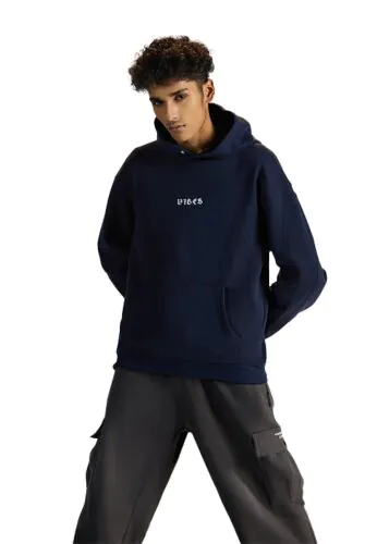 Vibes Signature Navy Hoodie-M