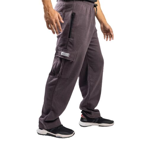 Coffee Baggy Cargo Sweatpants