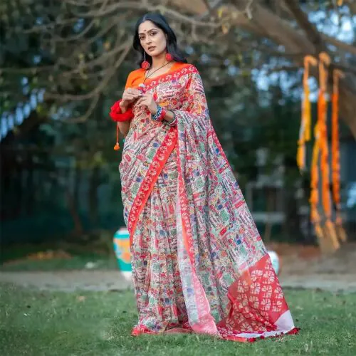Rang Bang: Festive Charm Half Silk Saree