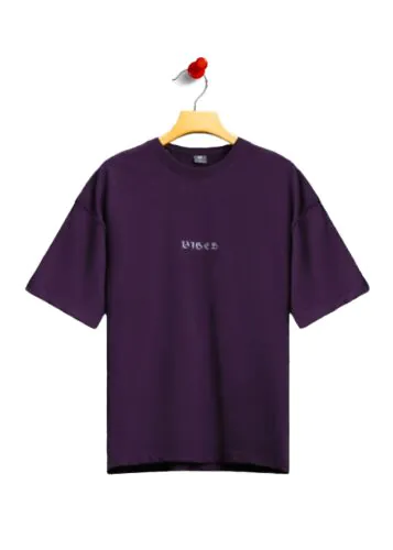 Solid Purple Drop Shoulder