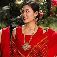 Royal Peacock Long Necklace Set 