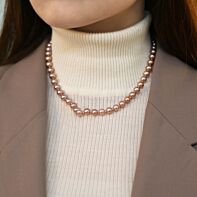 Blush Elegance 925 Sterling Silver Freshwater Pearl Necklace