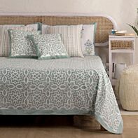 Handblock Printed Bedsheet Set - Messina Basil