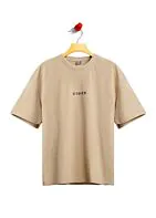 Solid Beige Drop Shoulder