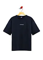 Solid Navy Drop Shoulder